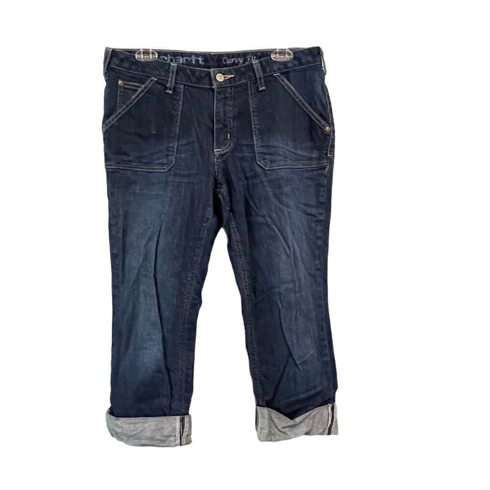 Carhartt Dark Blue Ankle Cropped Pants